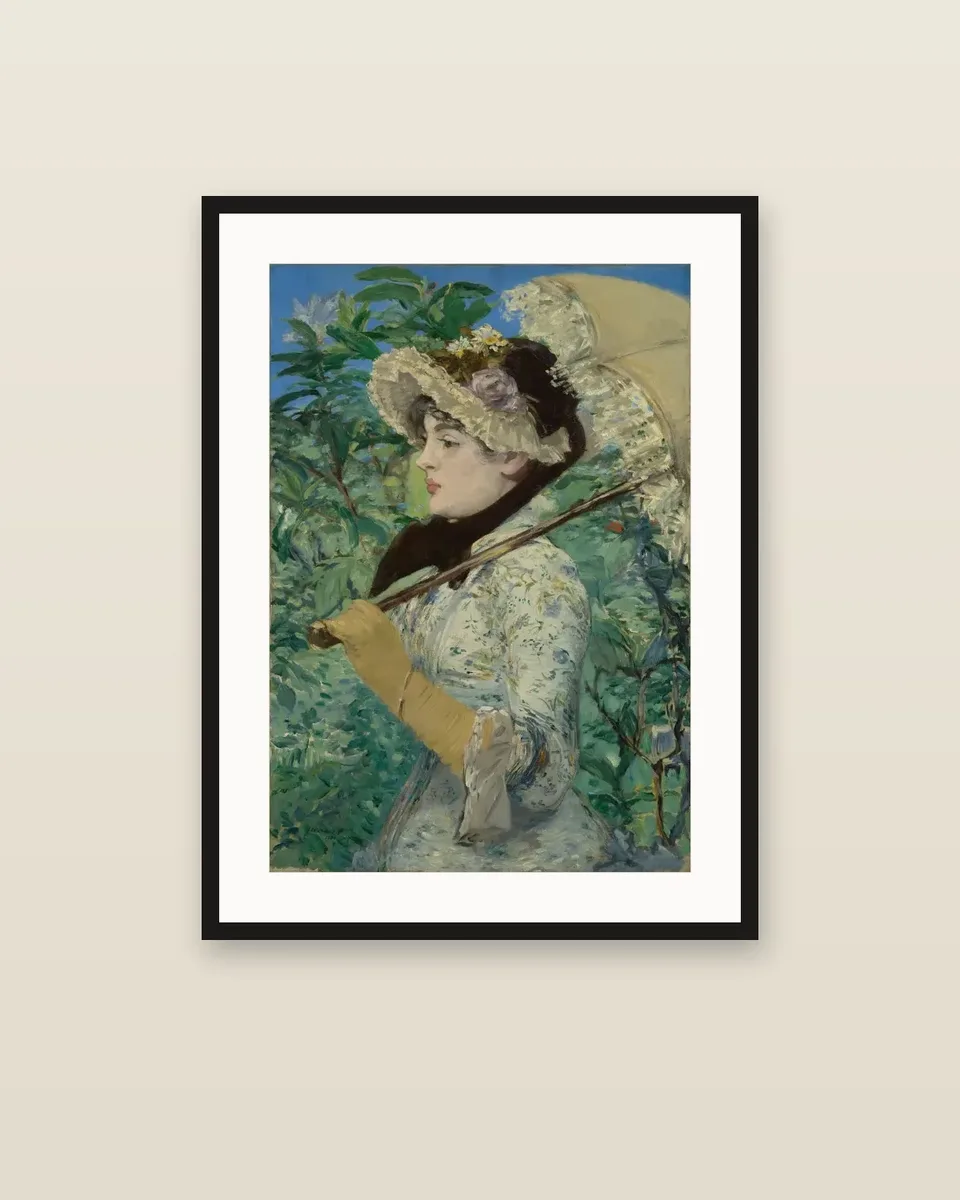 Spring by Édouard Manet, framed