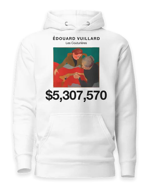 Les Couturières by Édouard Vuillard, on a white hoodie