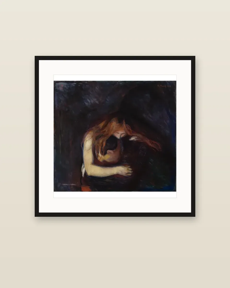 Vampire by Edvard Munch, framed