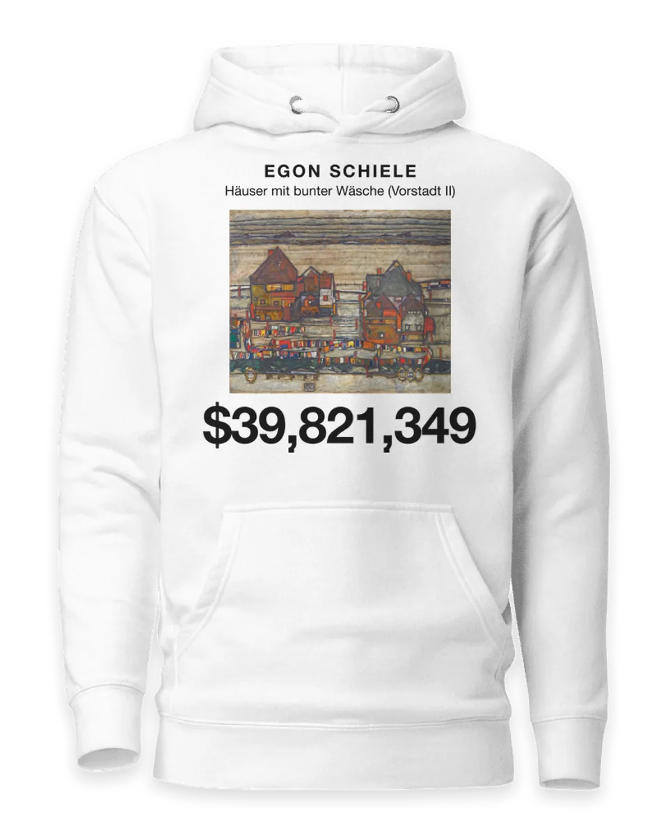 Hoodie: Häuser mit bunter Wäsche (Vorstadt II) by Egon Schiele
