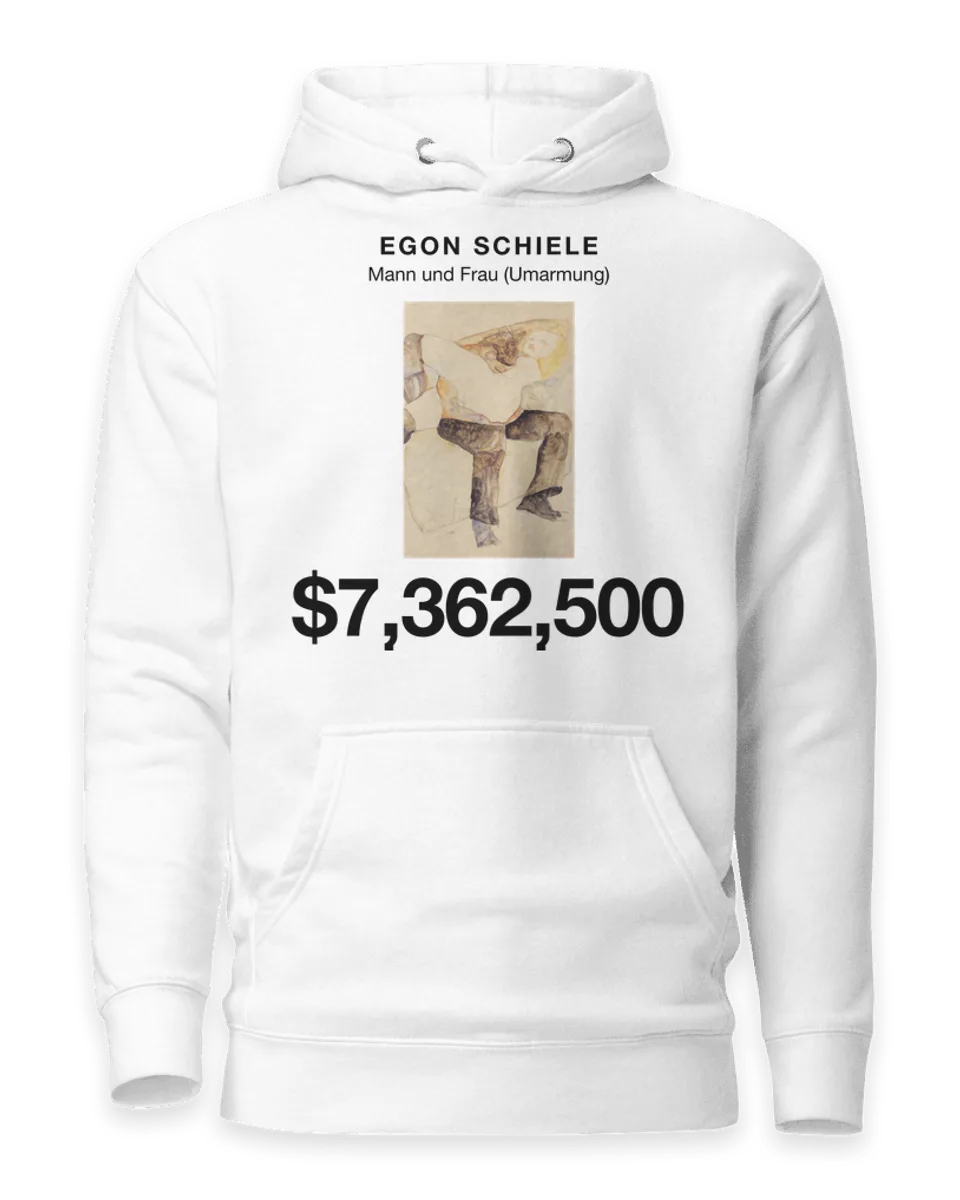 Hoodie: Mann und Frau (Umarmung) by Egon Schiele