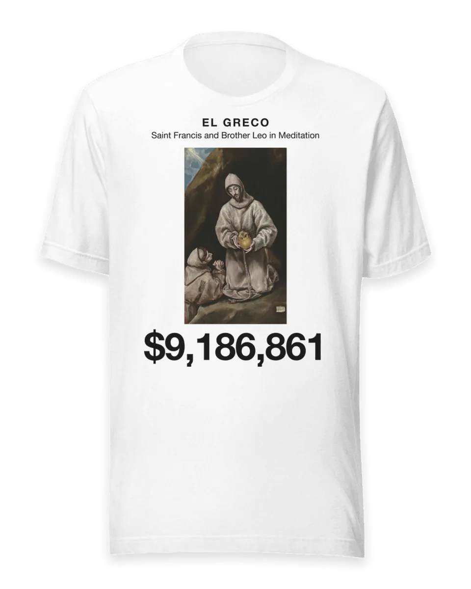 T-shirt: Saint Francis and Brother Leo in Meditation by El Greco