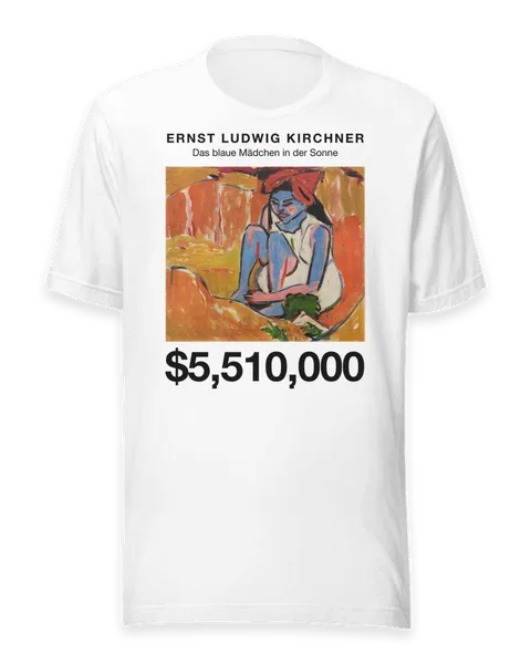Das blaue Mädchen in der Sonne by Ernst Ludwig Kirchner, on a white t-shirt