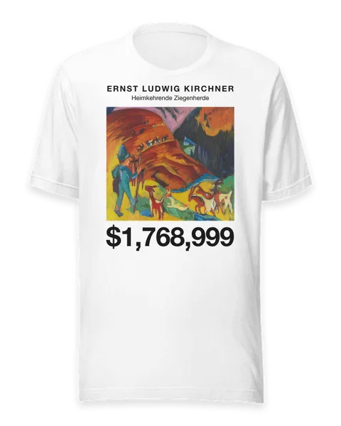 Heimkehrende Ziegenherde by Ernst Ludwig Kirchner, on a white t-shirt