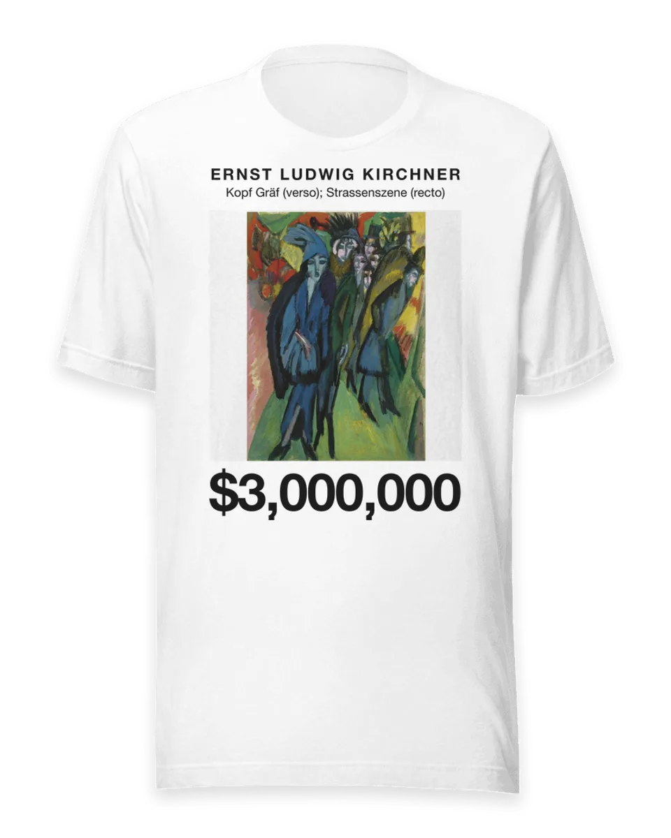 T-shirt: Kopf Gräf (verso); Strassenszene (recto) by Ernst Ludwig Kirchner