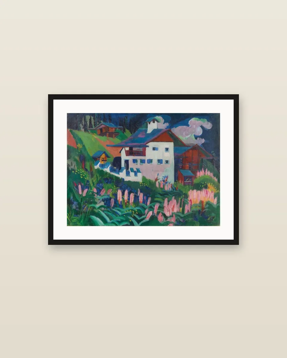 Unser Haus by Ernst Ludwig Kirchner, framed