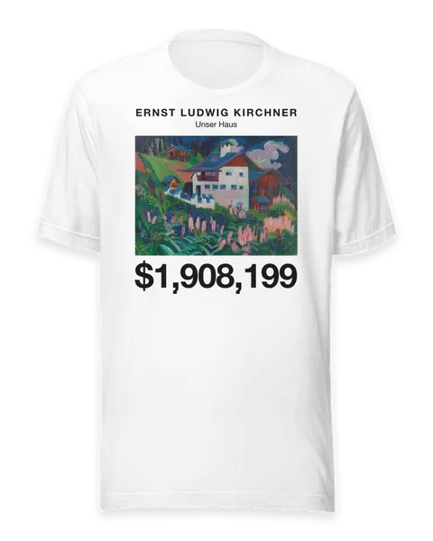 Unser Haus by Ernst Ludwig Kirchner, on a white t-shirt