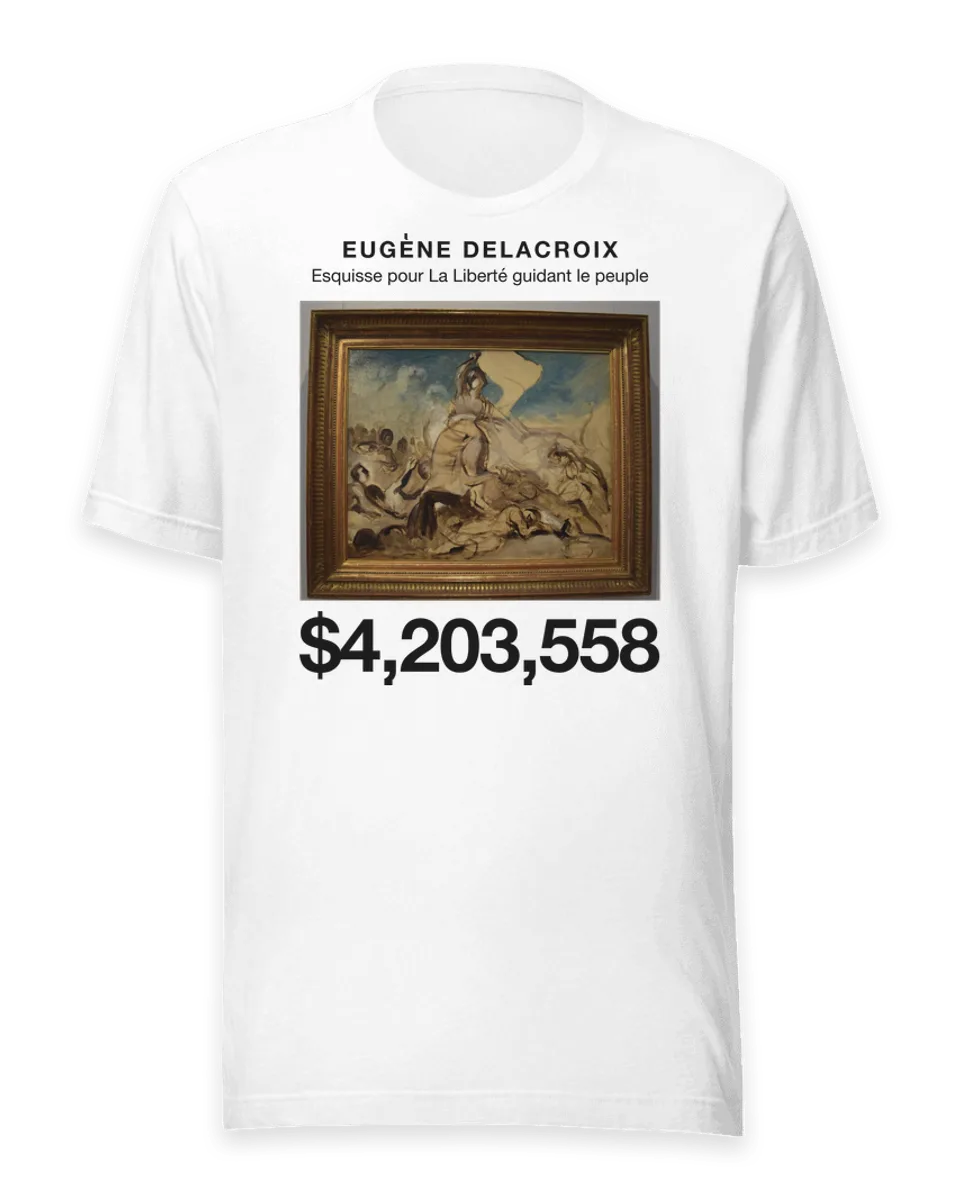 T-shirt: Esquisse pour La Liberté guidant le peuple by Eugène Delacroix