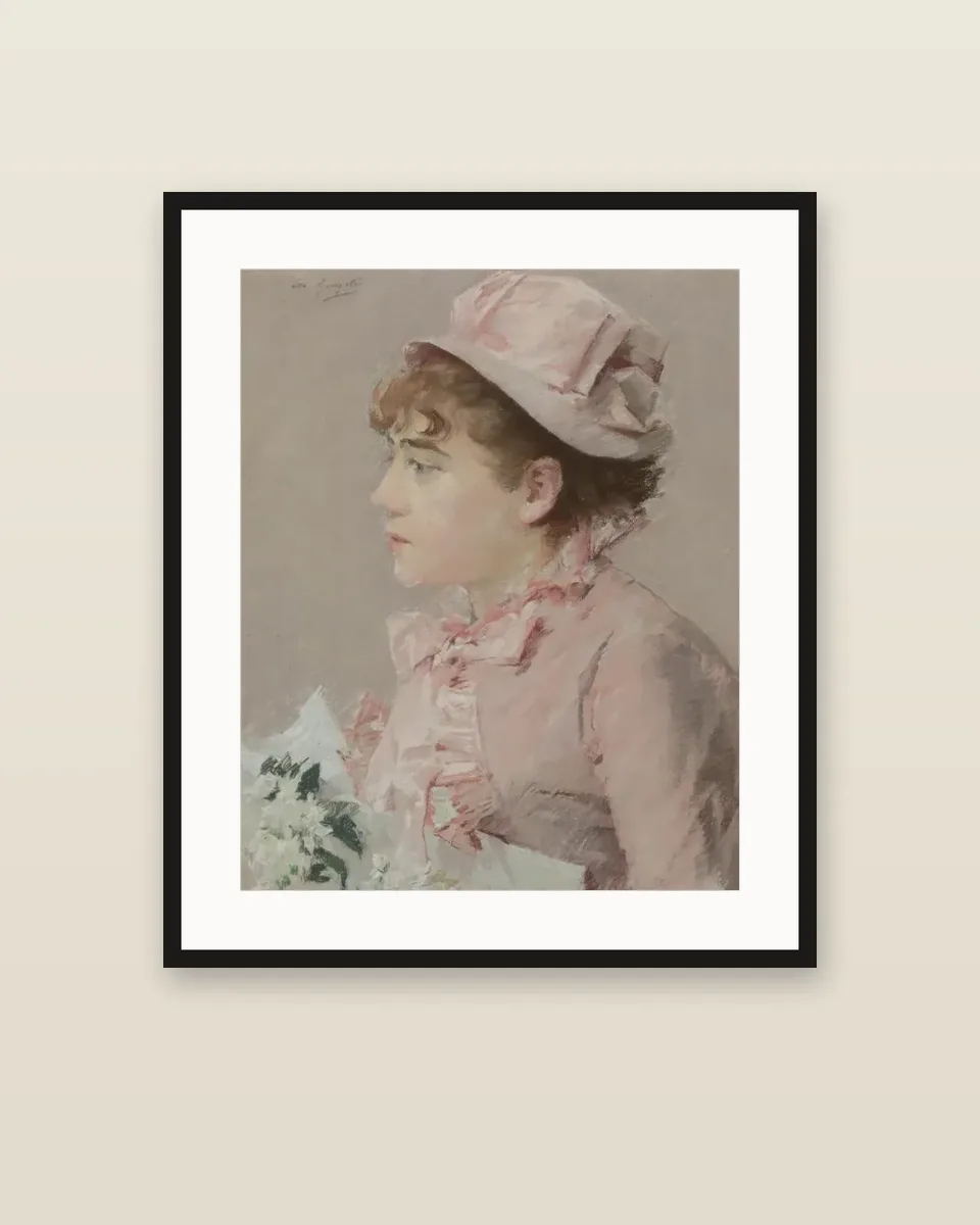 La demoiselle d'honneur by Eva Gonzalès, framed