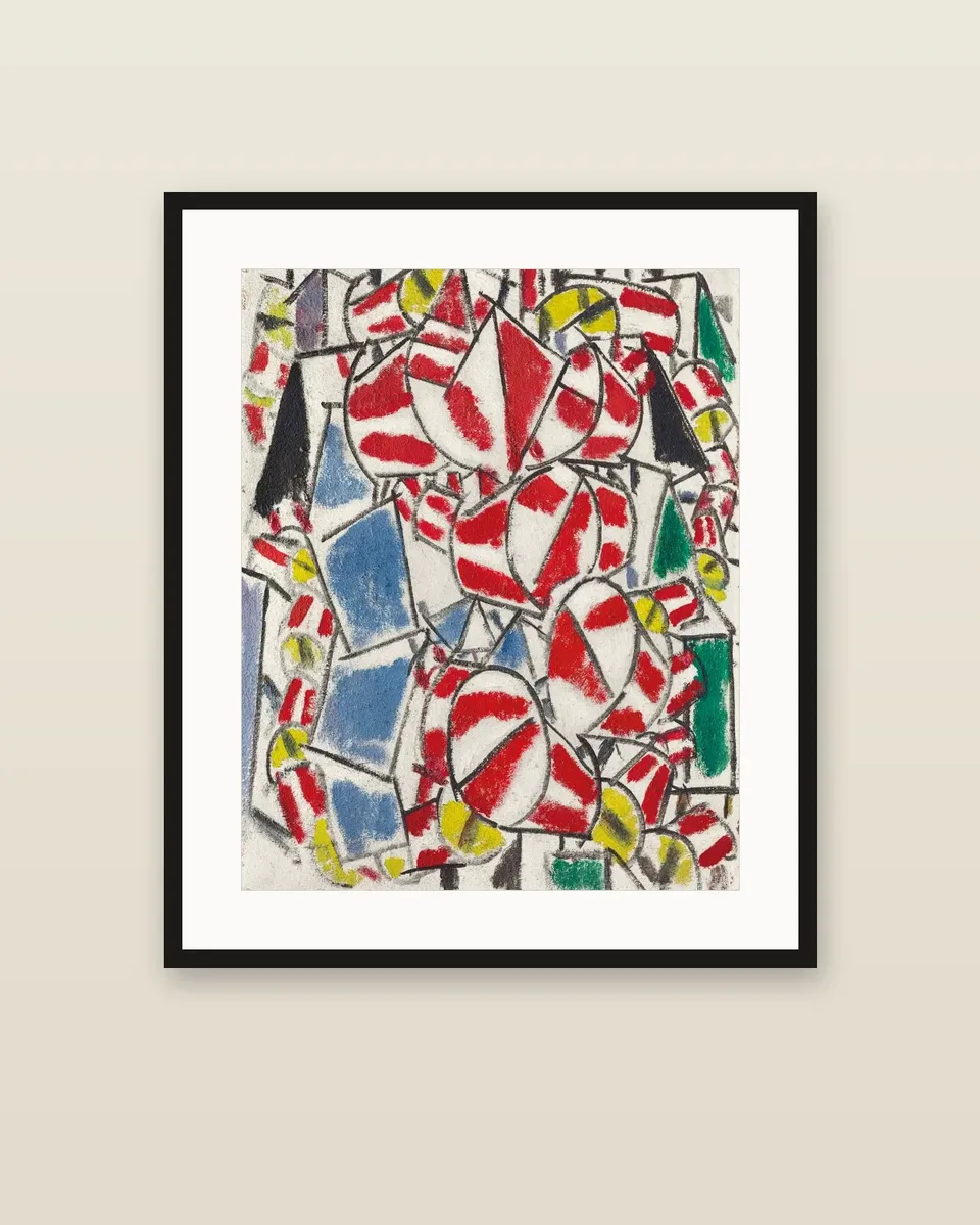 Contraste de formes by Fernand Léger, framed