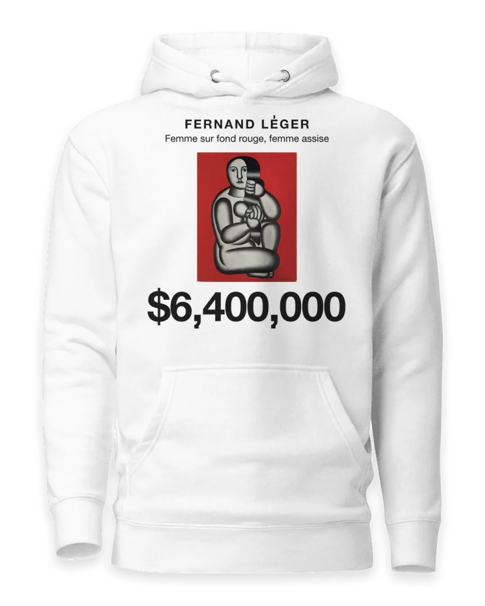 Hoodie: Femme sur fond rouge, femme assise by Fernand Léger