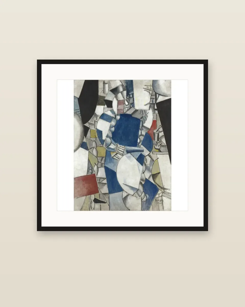 La femme en bleu by Fernand Léger, framed