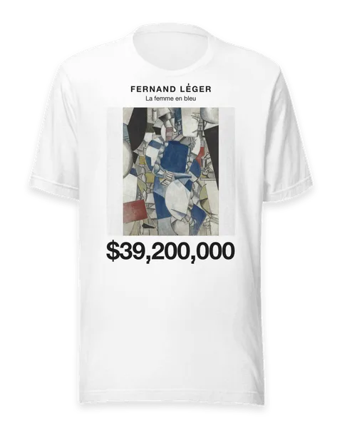 La femme en bleu by Fernand Léger, on a white t-shirt
