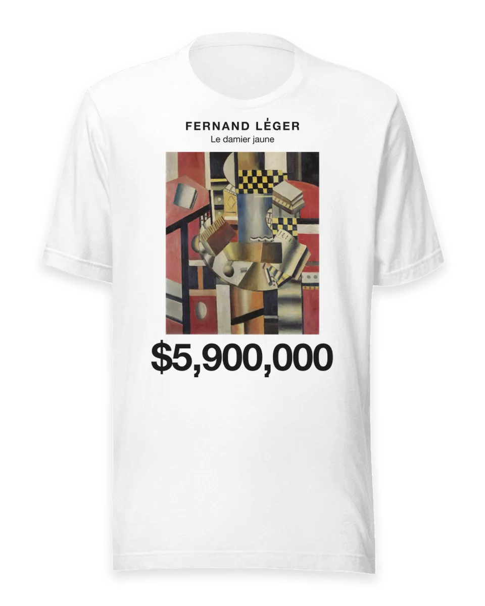 T-shirt: Le damier jaune by Fernand Léger
