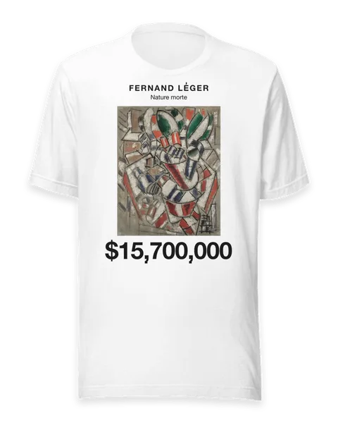 Nature morte by Fernand Léger, on a white t-shirt