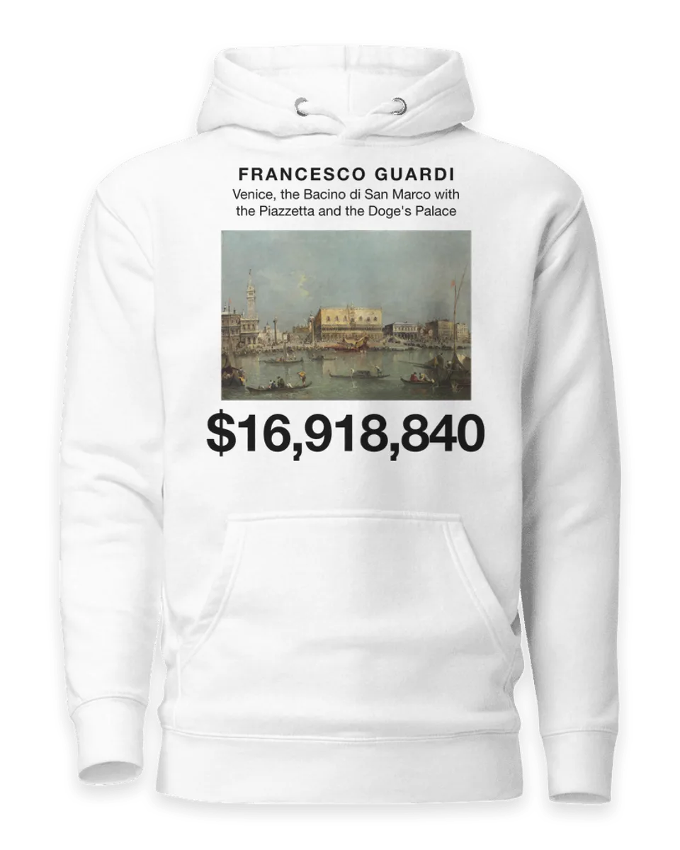 Hoodie: Venice, the Bacino di San Marco with the Piazzetta and the Doge's Palace by Francesco Guardi