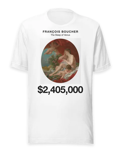 The Sleep of Venus by François Boucher, on a white t-shirt