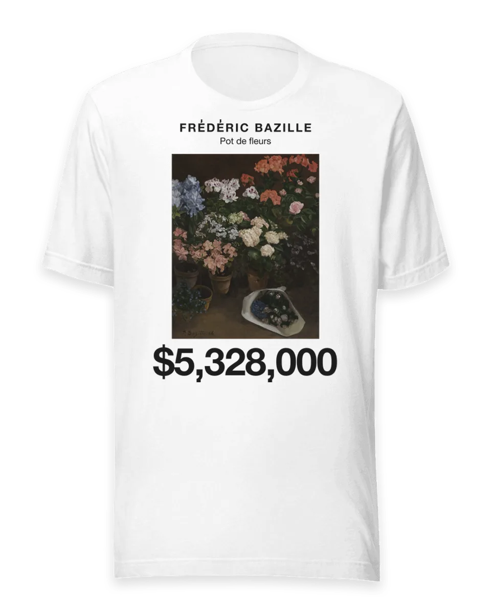 T-shirt: Pot de fleurs by Frédéric Bazille