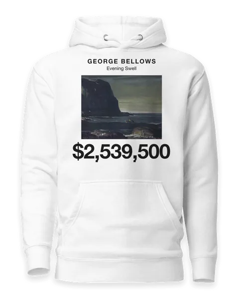 Evening Swell by George Bellows, on a white hoodie