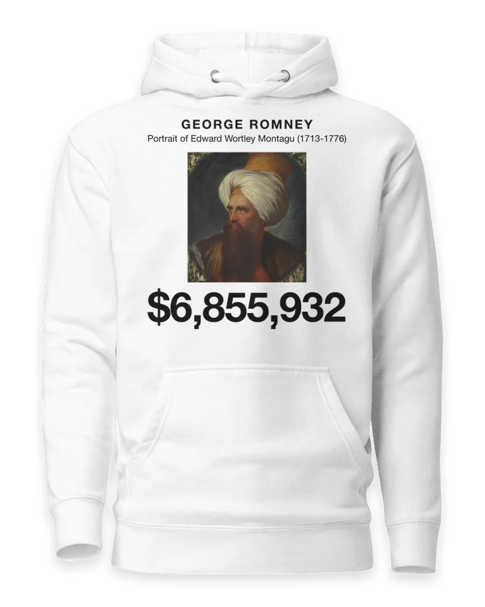 Hoodie: Portrait of Edward Wortley Montagu (1713-1776) by George Romney