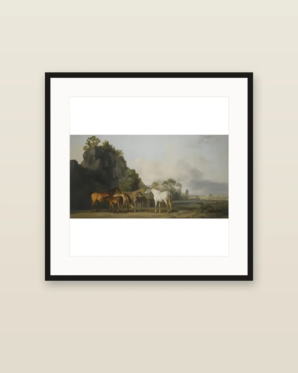 Brood Mares and Foals by George Stubbs, framed