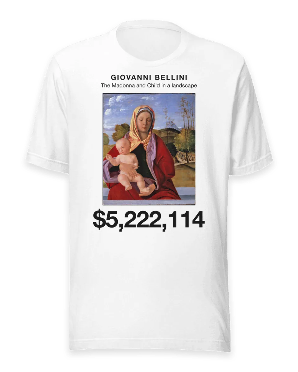 T-shirt: The Madonna and Child in a landscape by Giovanni Bellini