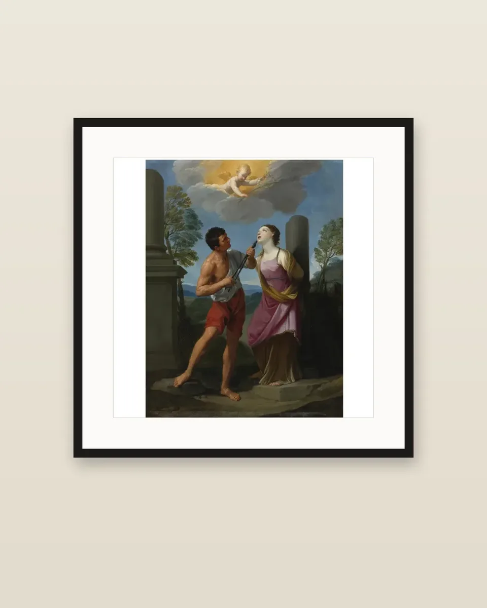 The Martyrdom of Saint Apollonia by Guido Reni, framed