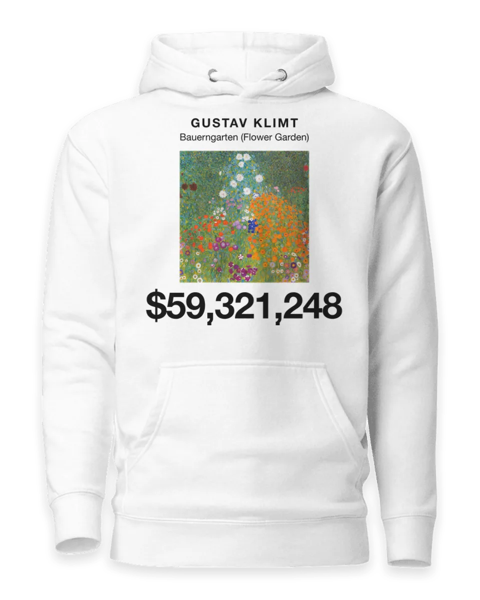 Hoodie: Bauerngarten (Flower Garden) by Gustav Klimt