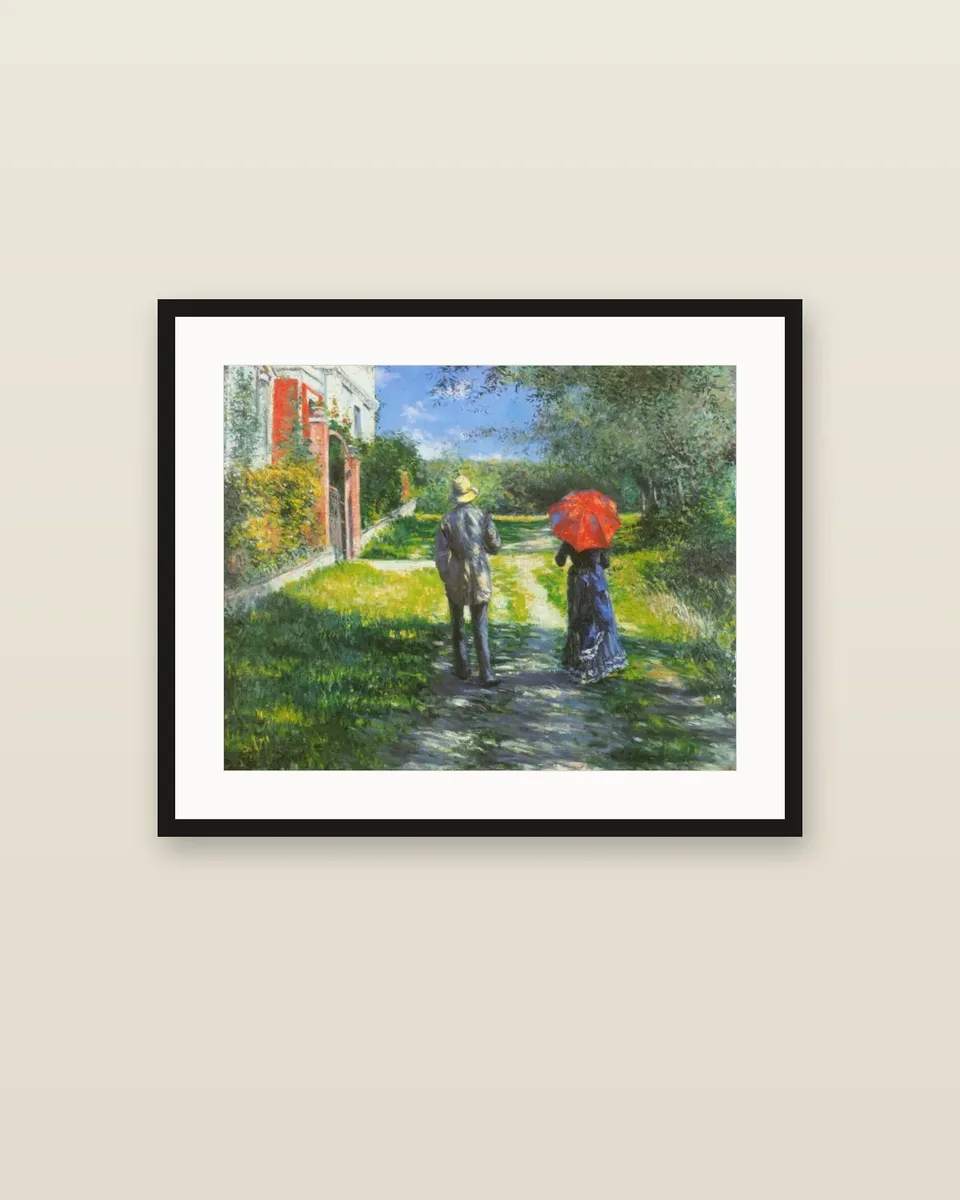 Chemin montant by Gustave Caillebotte, framed