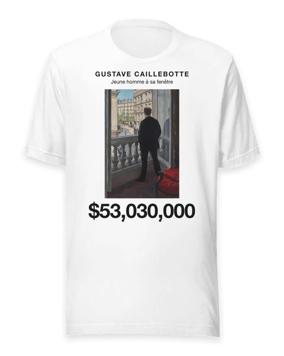 T-shirt: Jeune homme à sa fenêtre by Gustave Caillebotte