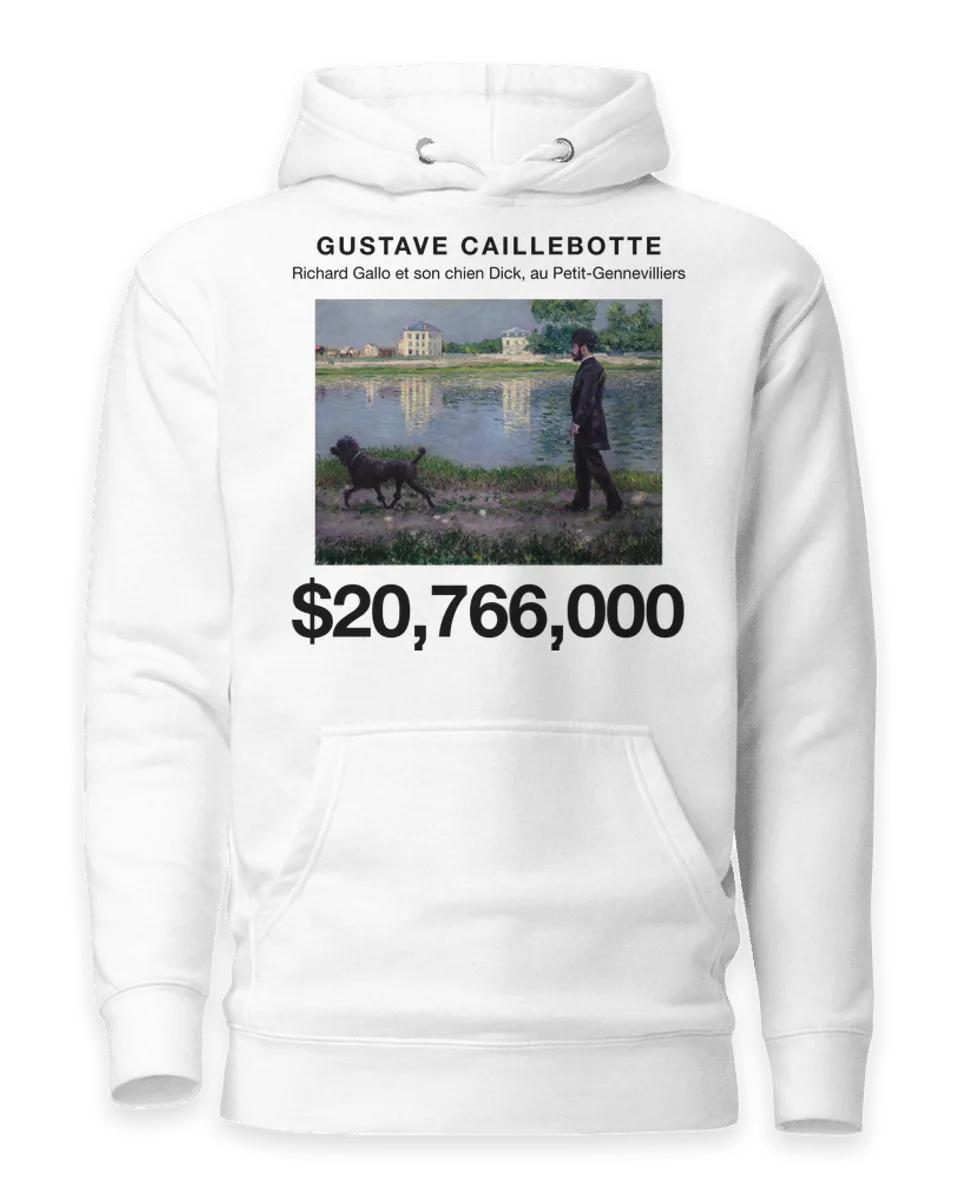 Hoodie: Richard Gallo et son chien Dick, au Petit-Gennevilliers by Gustave Caillebotte