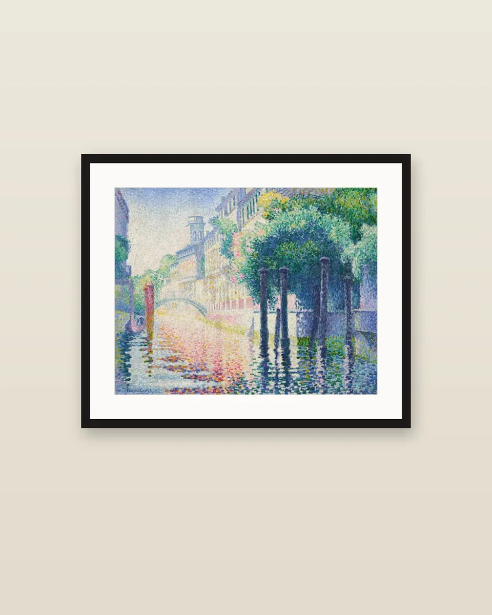 Rio San Trovaso, Venise by Henri-Edmond Cross, framed