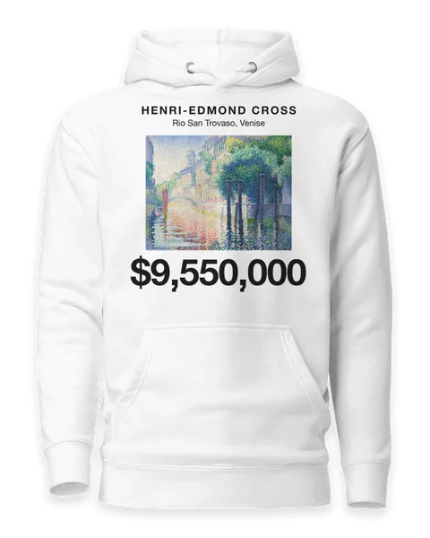 Rio San Trovaso, Venise by Henri-Edmond Cross, on a white hoodie
