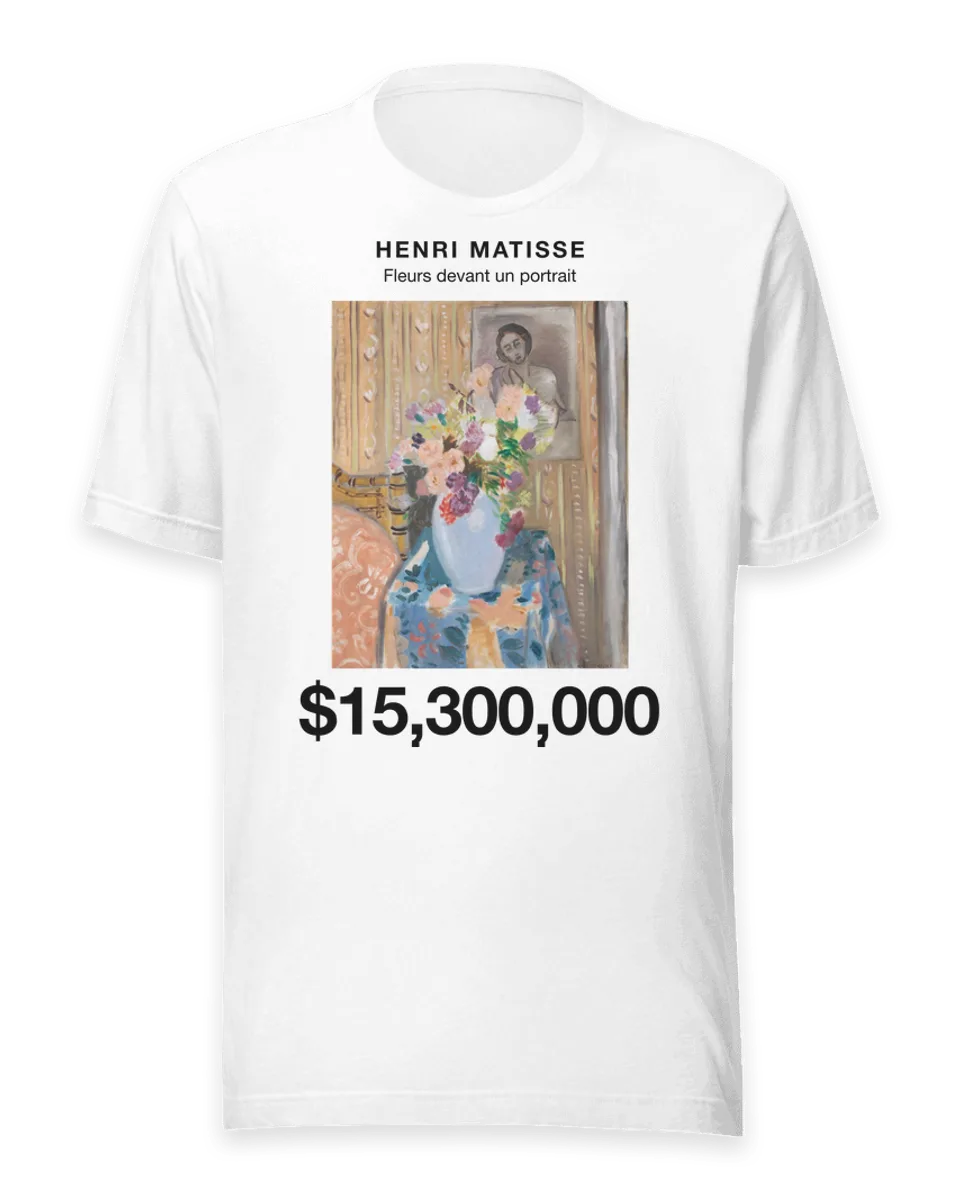T-shirt: Fleurs devant un portrait by Henri Matisse