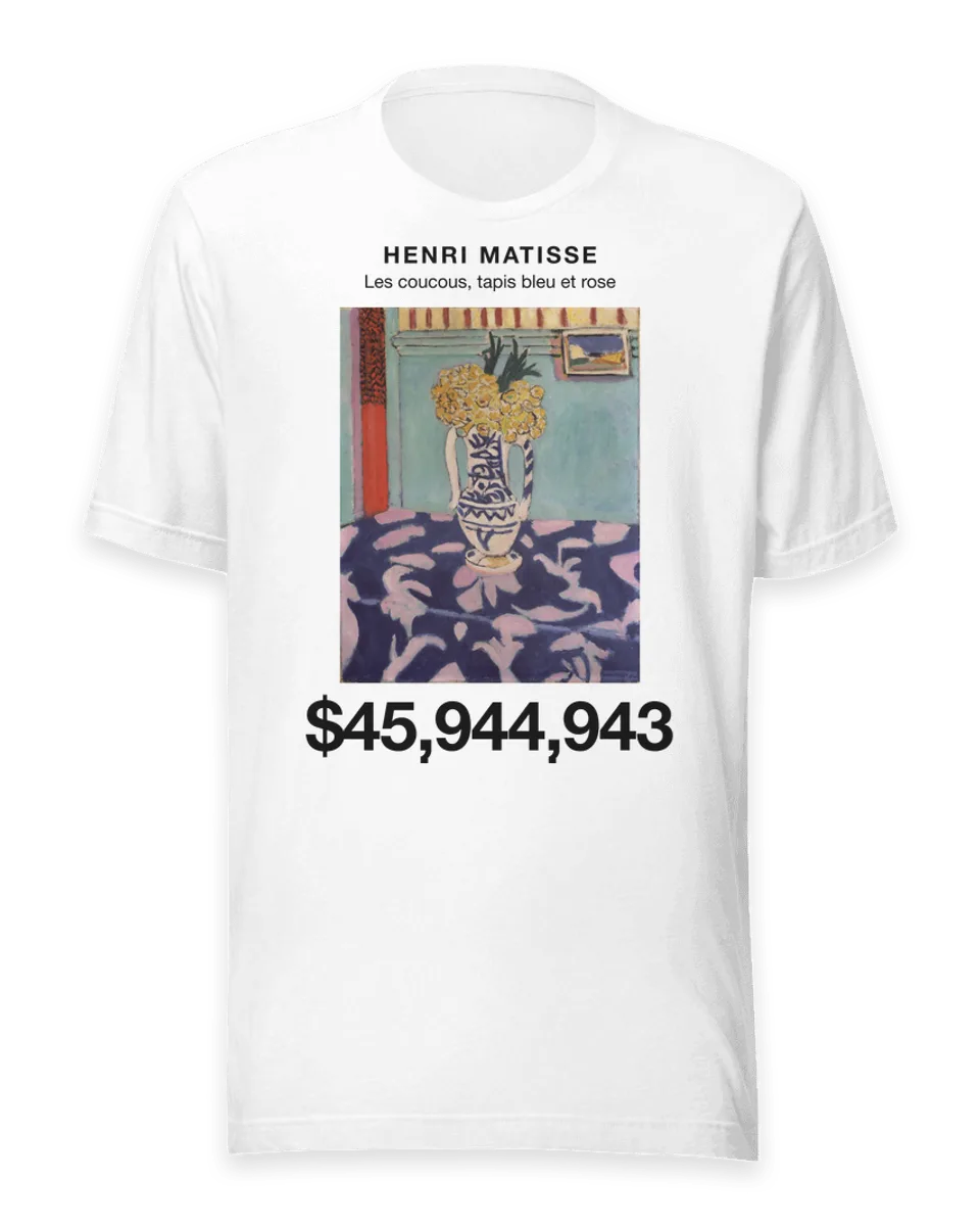 T-shirt: Les coucous, tapis bleu et rose by Henri Matisse