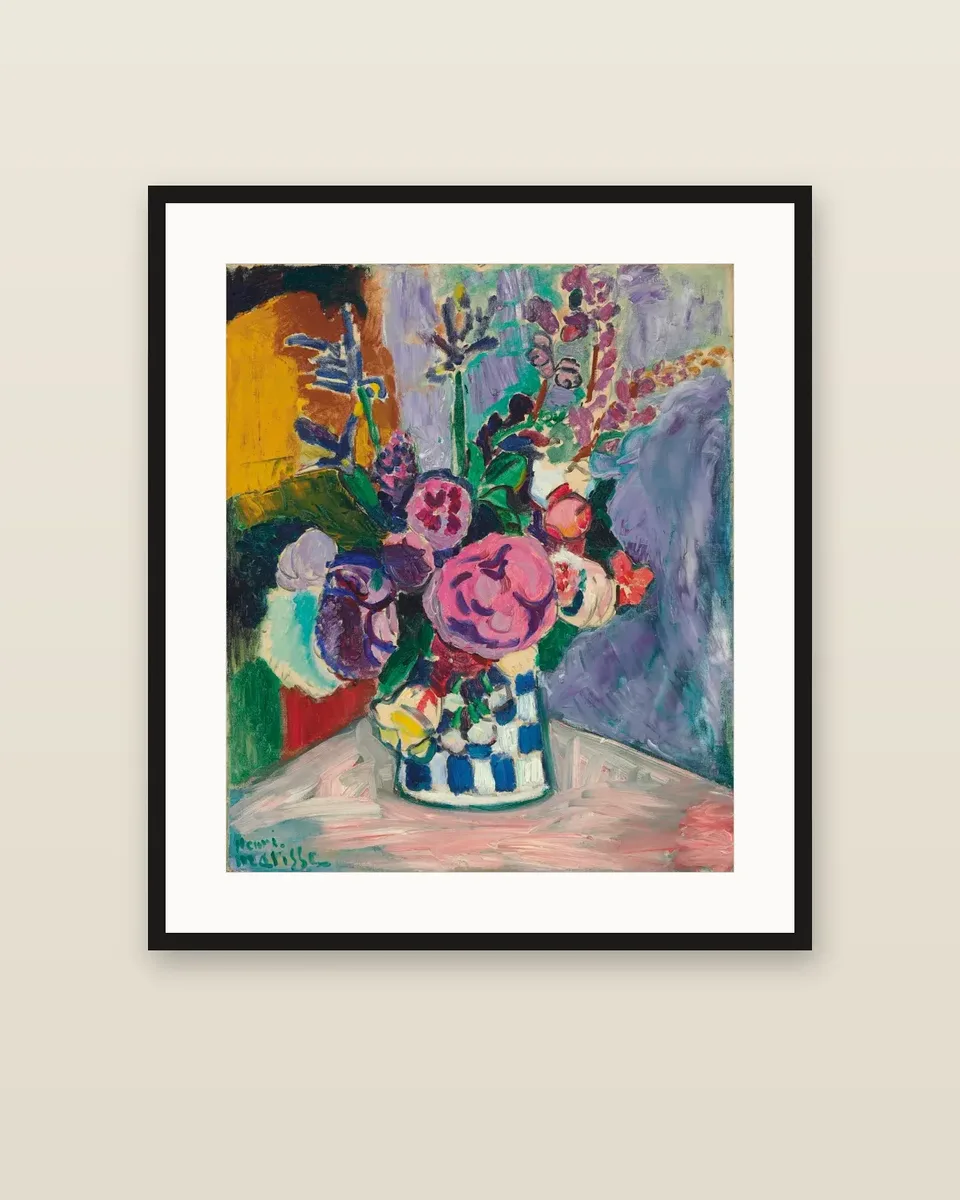 Les pivoines by Henri Matisse, framed