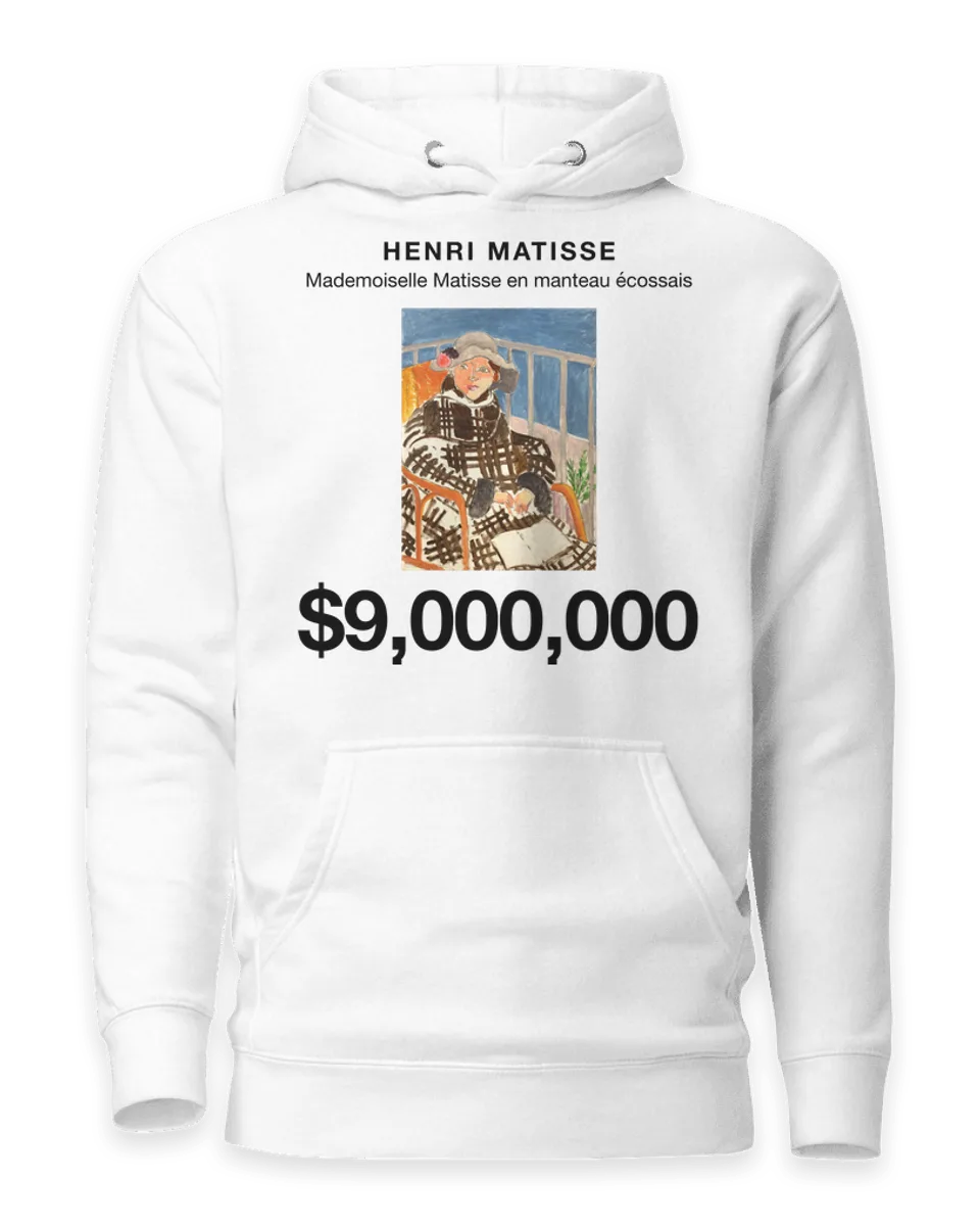 Hoodie: Mademoiselle Matisse en manteau écossais by Henri Matisse