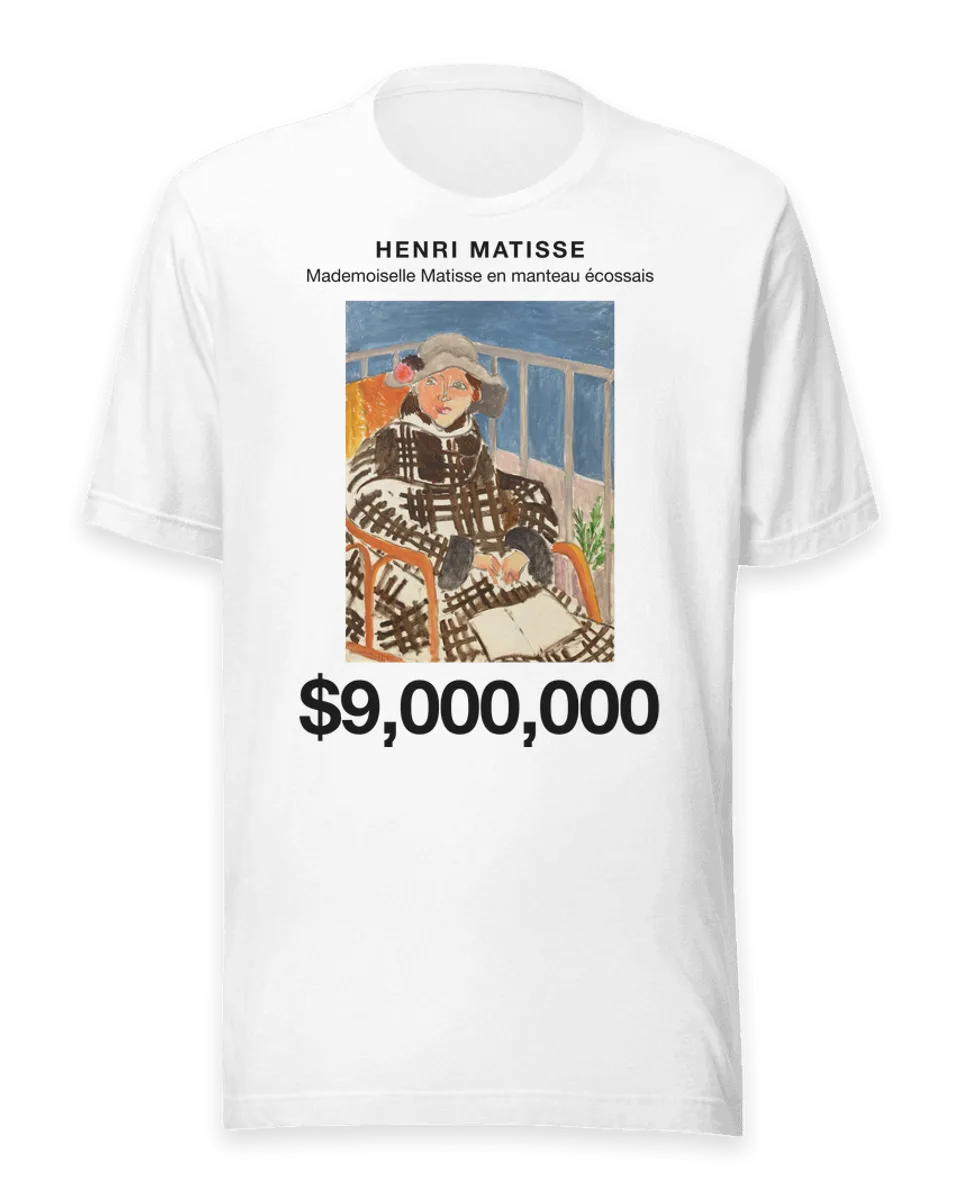 T-shirt: Mademoiselle Matisse en manteau écossais by Henri Matisse