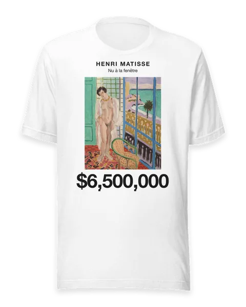 Nu à la fenêtre by Henri Matisse, on a white t-shirt