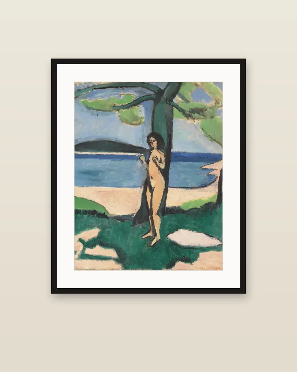 Nu au bord de la mer by Henri Matisse, framed