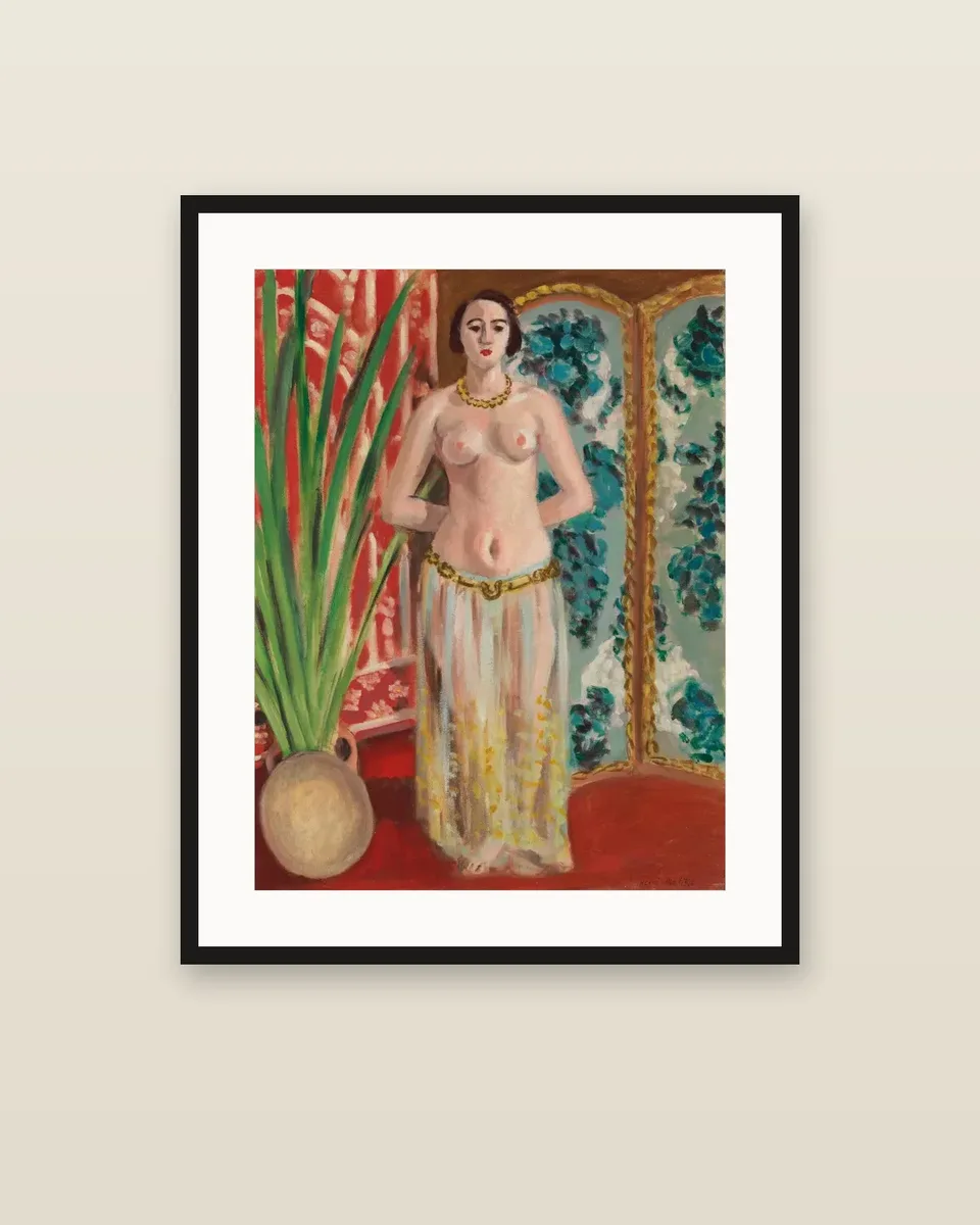 Odalisque, mains dans le dos by Henri Matisse, framed