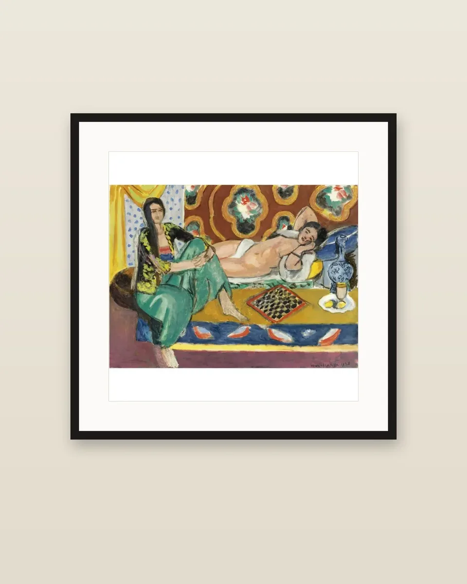Odalisques jouant aux dames by Henri Matisse, framed