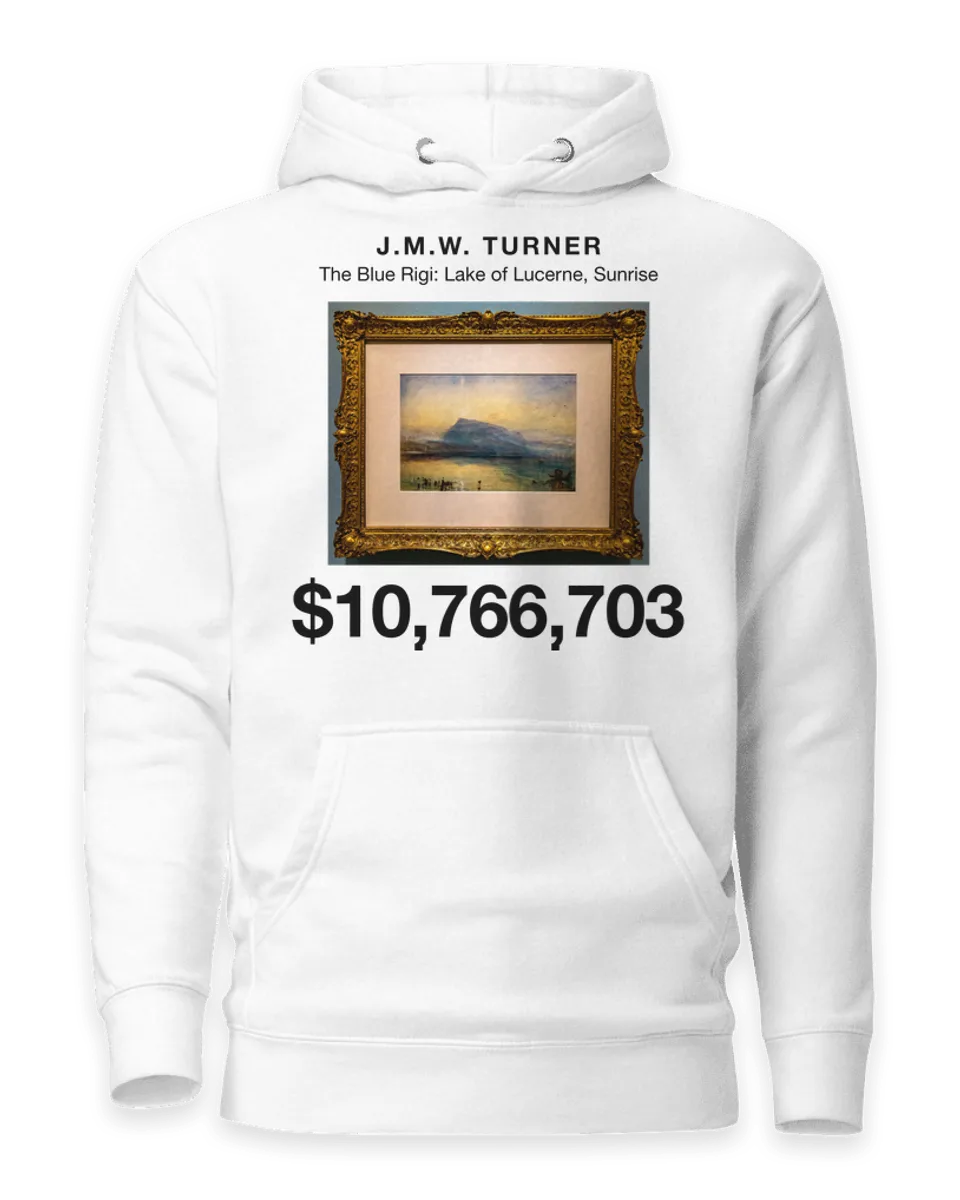 Hoodie: The Blue Rigi: Lake of Lucerne, Sunrise by J.M.W. Turner
