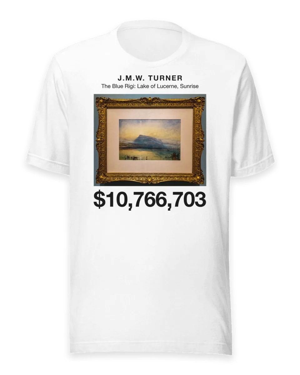 T-shirt: The Blue Rigi: Lake of Lucerne, Sunrise by J.M.W. Turner
