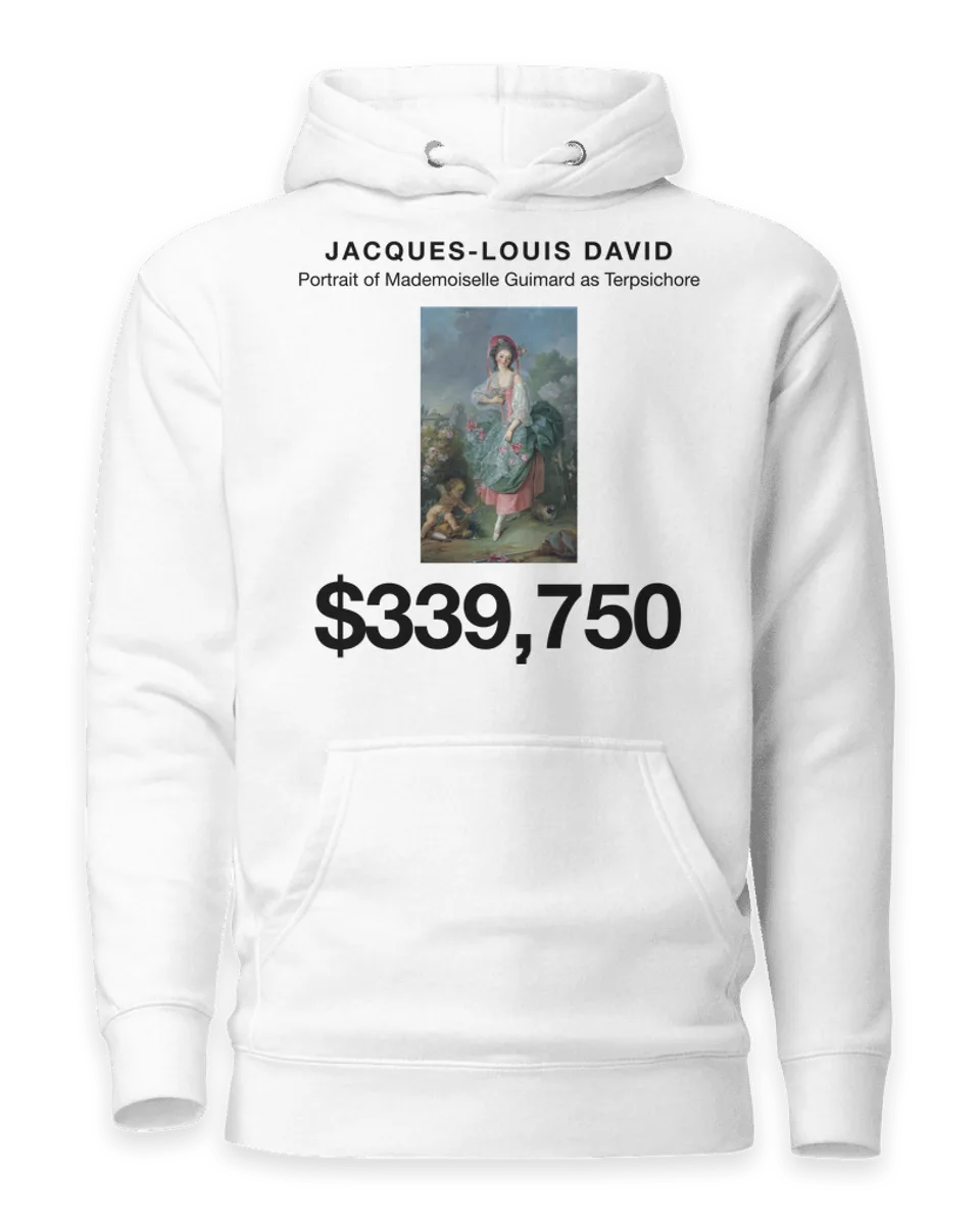 Hoodie: Portrait of Mademoiselle Guimard as Terpsichore by Jacques-Louis David