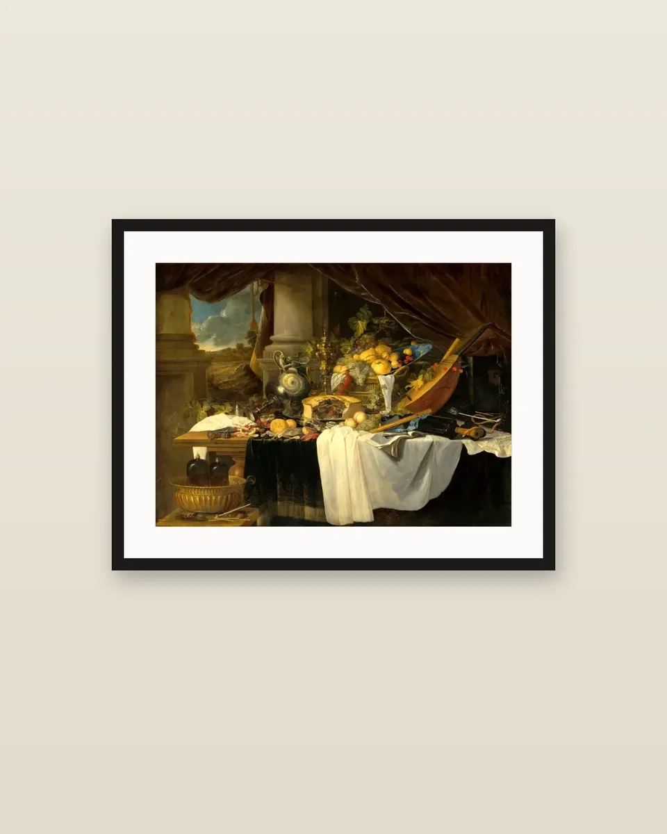 A banquet still life by Jan Davidsz. de Heem, framed