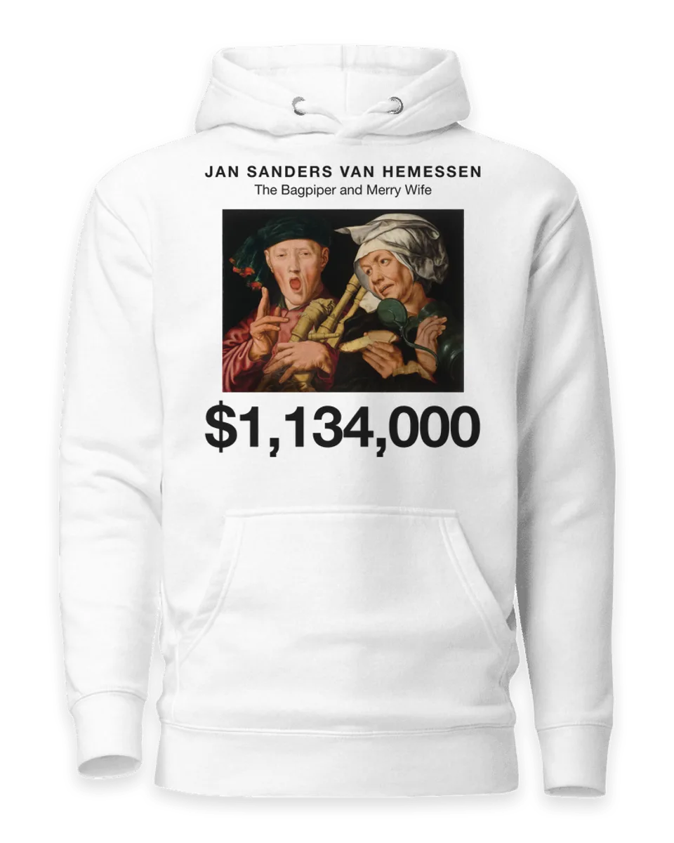 Hoodie: The Bagpiper and Merry Wife by Jan Sanders van Hemessen