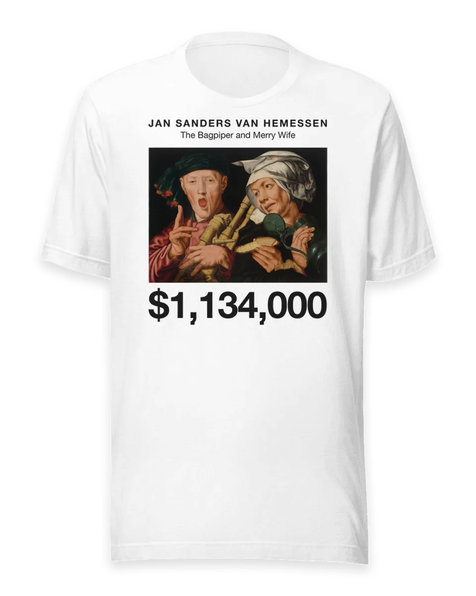 T-shirt: The Bagpiper and Merry Wife by Jan Sanders van Hemessen