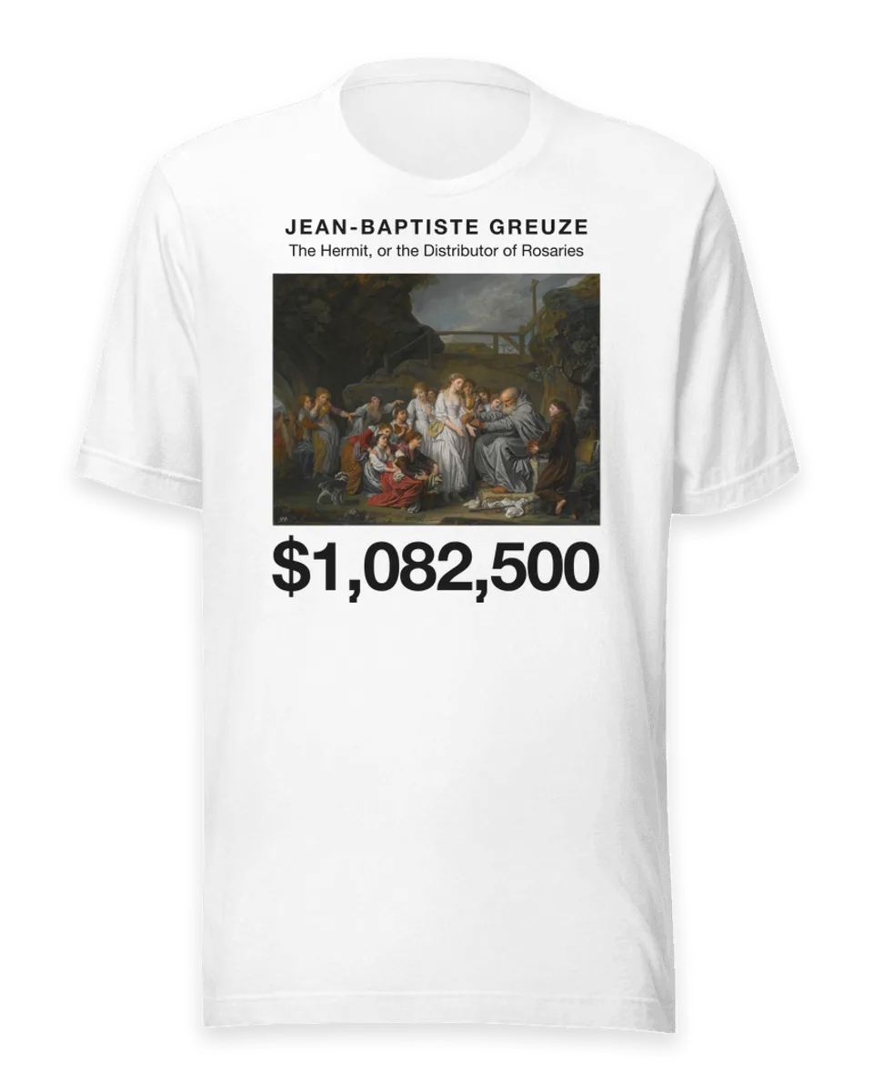 T-shirt: The Hermit, or the Distributor of Rosaries by Jean-Baptiste Greuze