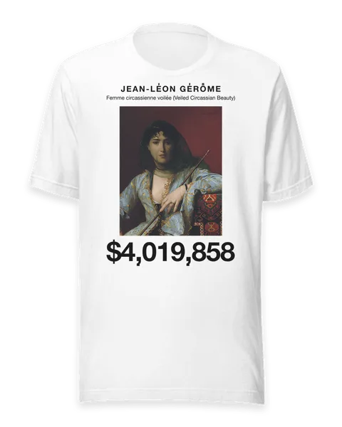 Femme circassienne voilée (Veiled Circassian Beauty) by Jean-Léon Gérôme, on a white t-shirt